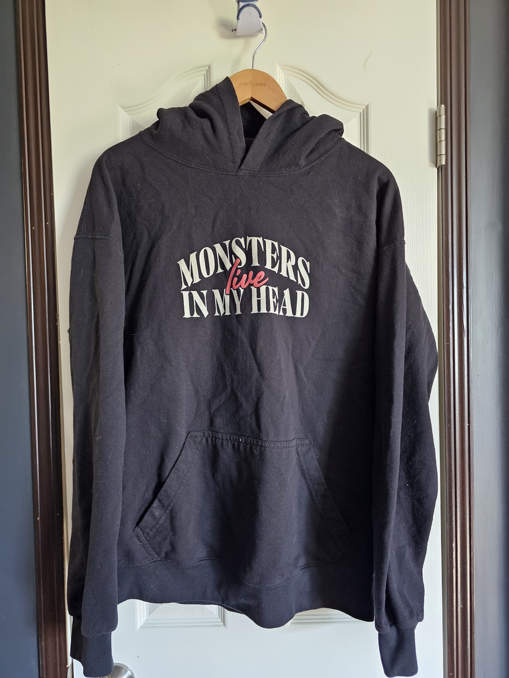 Assholes Live Forever Black Hoodie with 'Monsters Live In My Head'